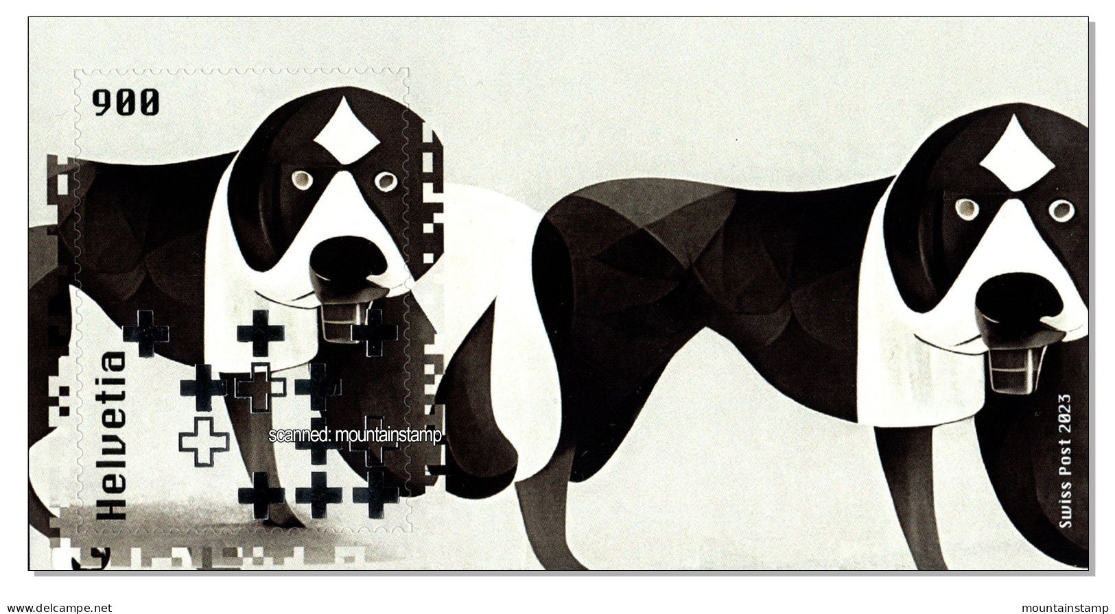 Switzerland Schweiz Suisse 2023 (B1) Michel Block 97 Ohne Barcode Hund Dog Chien Cane MNH ** - Neufs