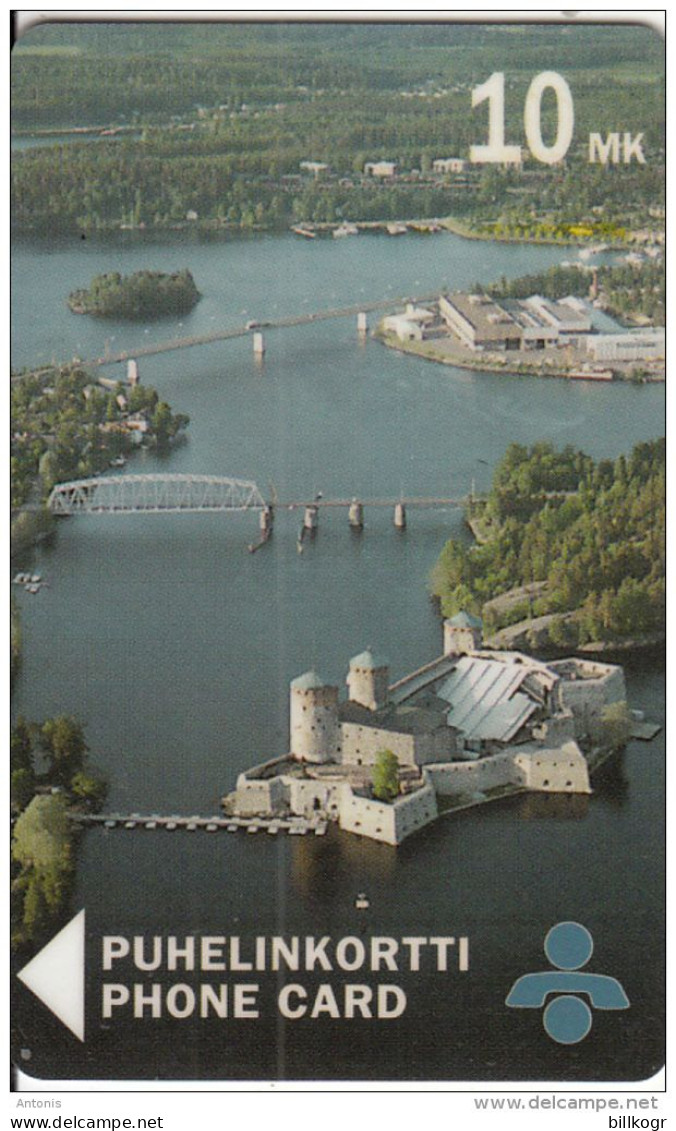 FINLAND - Aerial View, Castle, First Issue 10 MK, Tirage 10000, 05/93, Exp.date 12/95, Used - Finlande