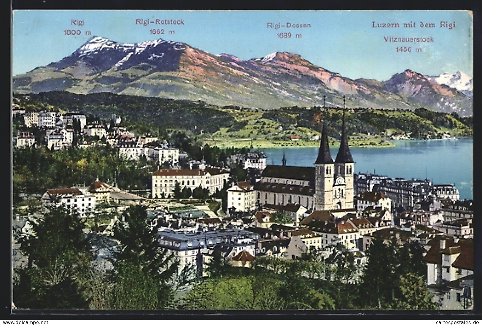AK Luzern, Totale Mit Dem Rigi  - Lucerne