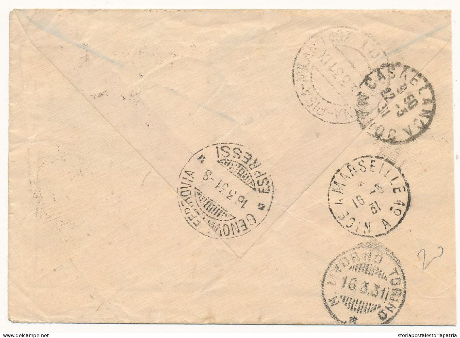 1931 ESPRESSO X IL MAROCCO 1,25 IMPERIALE + 2,50 ESPRESSO LEONI - Express Mail