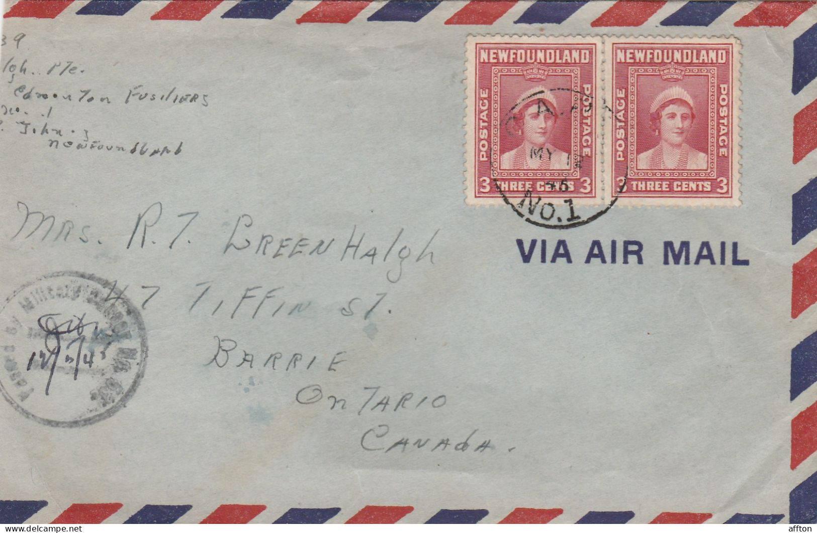 Newfoundland Old Cover Mailed - 1908-1947