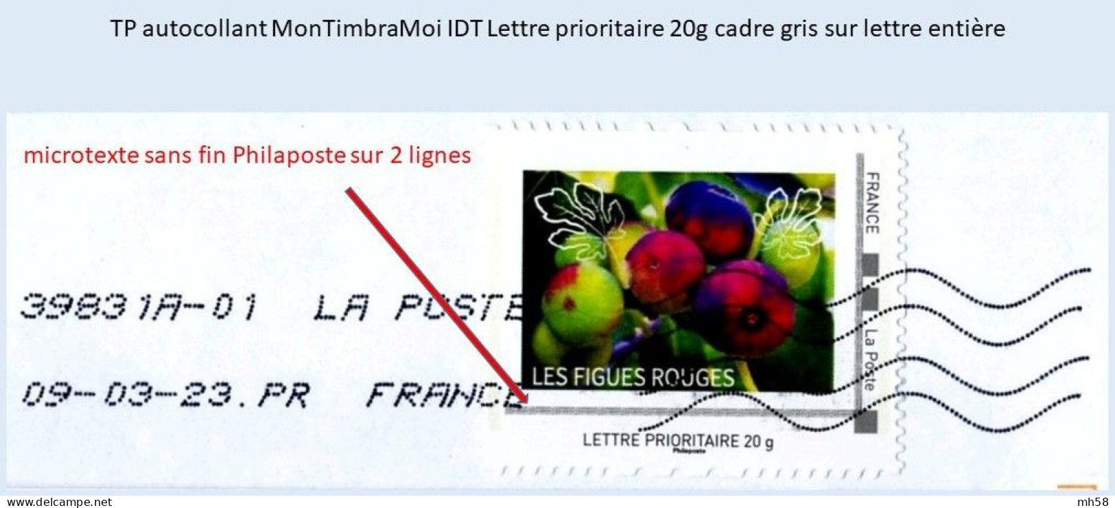 FRANCE - MonTimbraMoi IDT Les Figues Rouges Sur Enveloppe De 2023 - Lettre Prioritaire 20g - Storia Postale