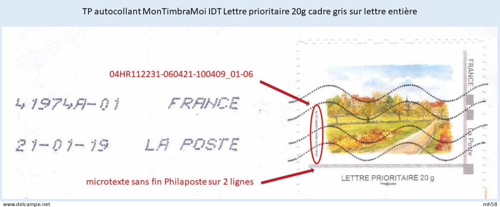 FRANCE - MonTimbraMoi IDT Paysage Village Arbres Sur Enveloppe De 2019 - Lettre Prioritaire 20g - Briefe U. Dokumente