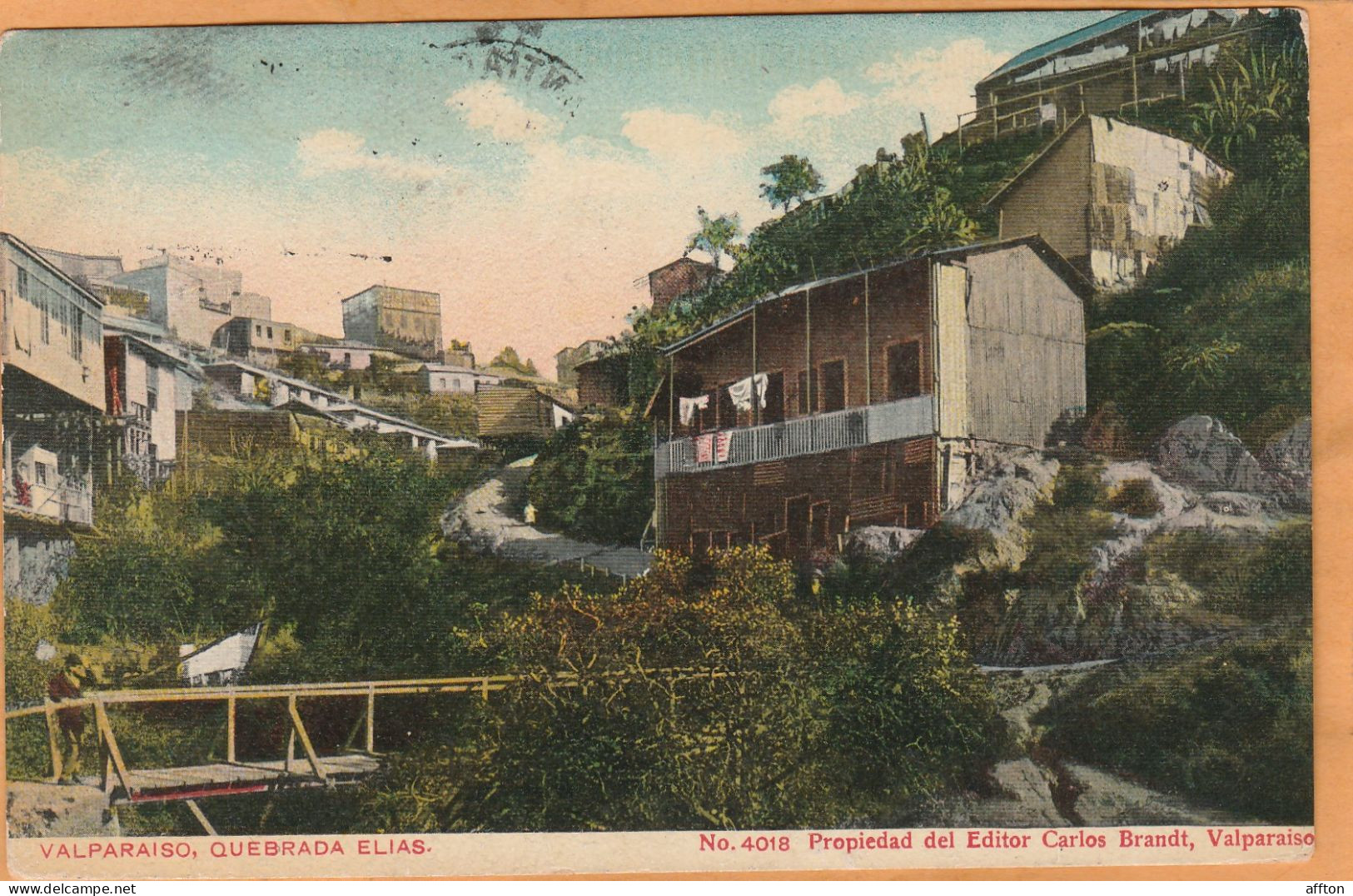 Valparaiso Chile 1908 Postcard Mailed - Chili