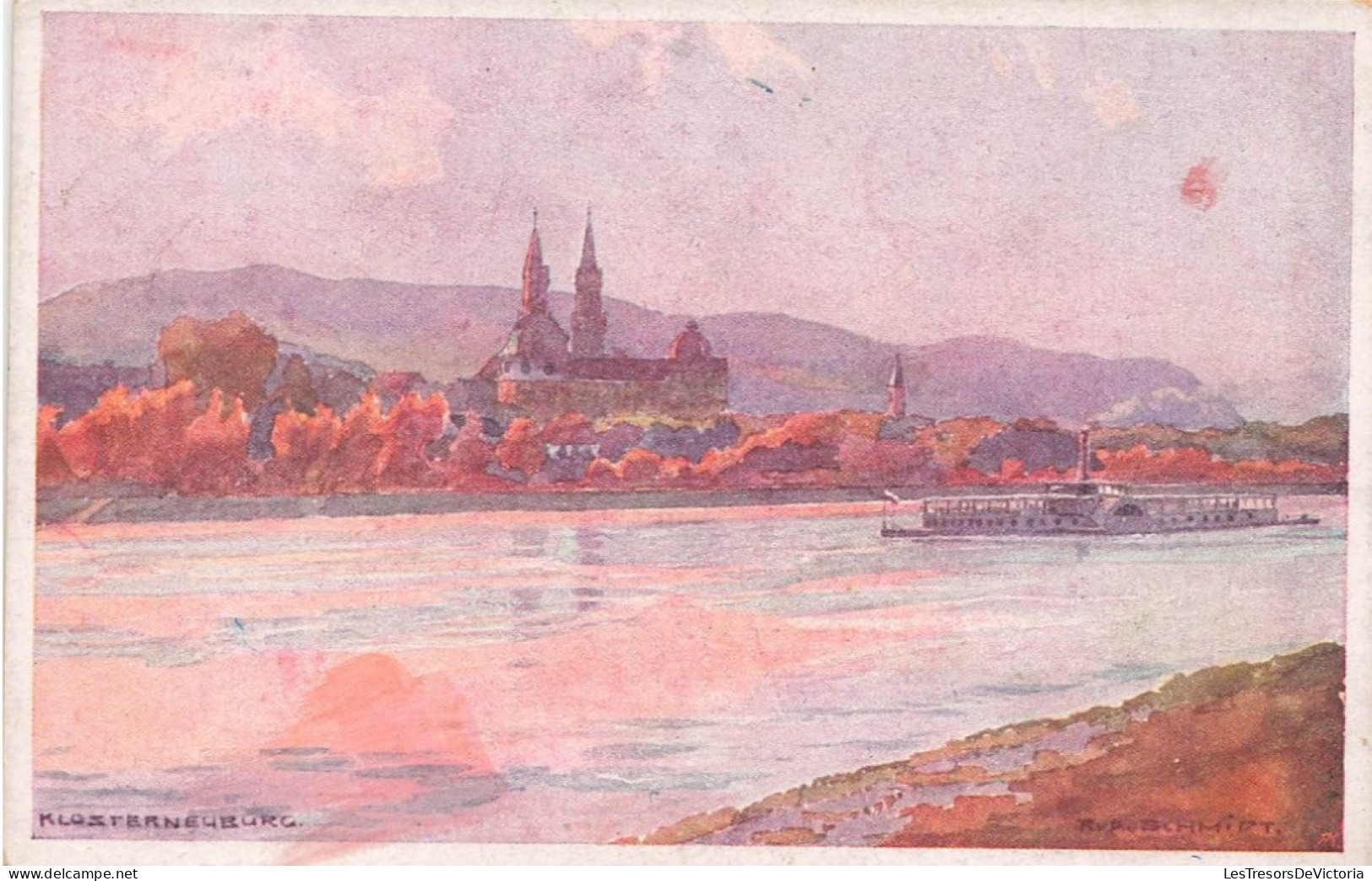 AUTRICHE - Klosterneuburg - Erste K K Priv - Donau - Dampfschiffahrsts Gesllschaft - Colorisé - Carte Postale Ancienne - Klosterneuburg