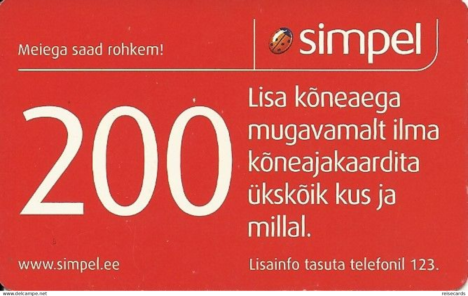 Estonia: Prepaid Simpel - Estland