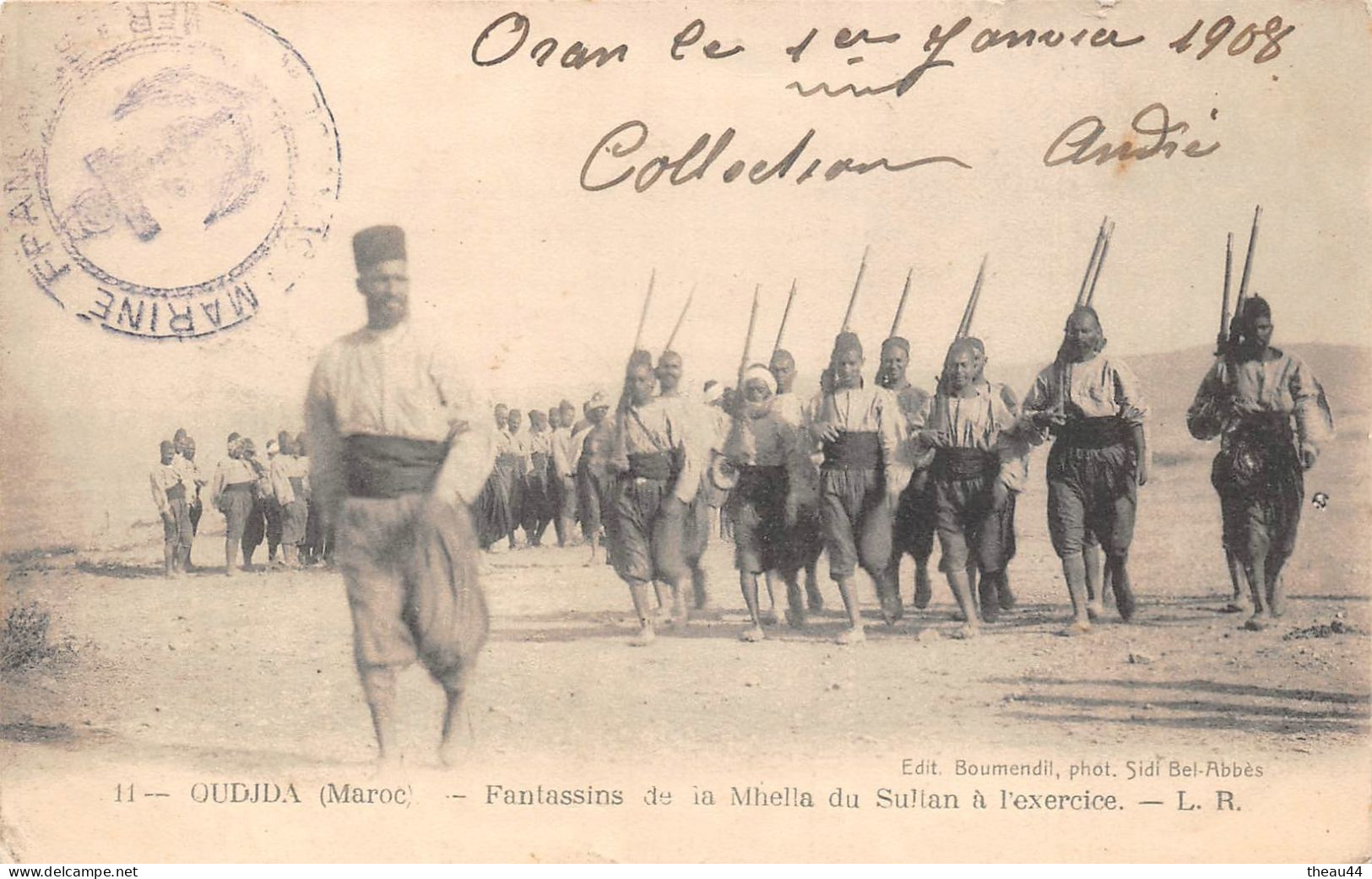 MAROC  -  OUDJDA  -  Fantassins De La Mhella Du Sultan à L'Exercice  -  Militaires - Other & Unclassified