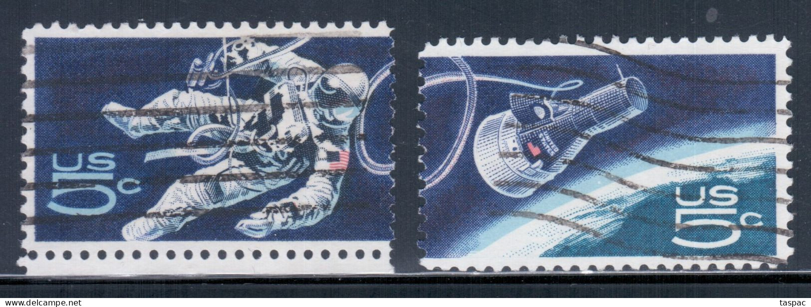 United States 1967 Mi# 930-931 Used - U.S. Accomplishments In Space - United States