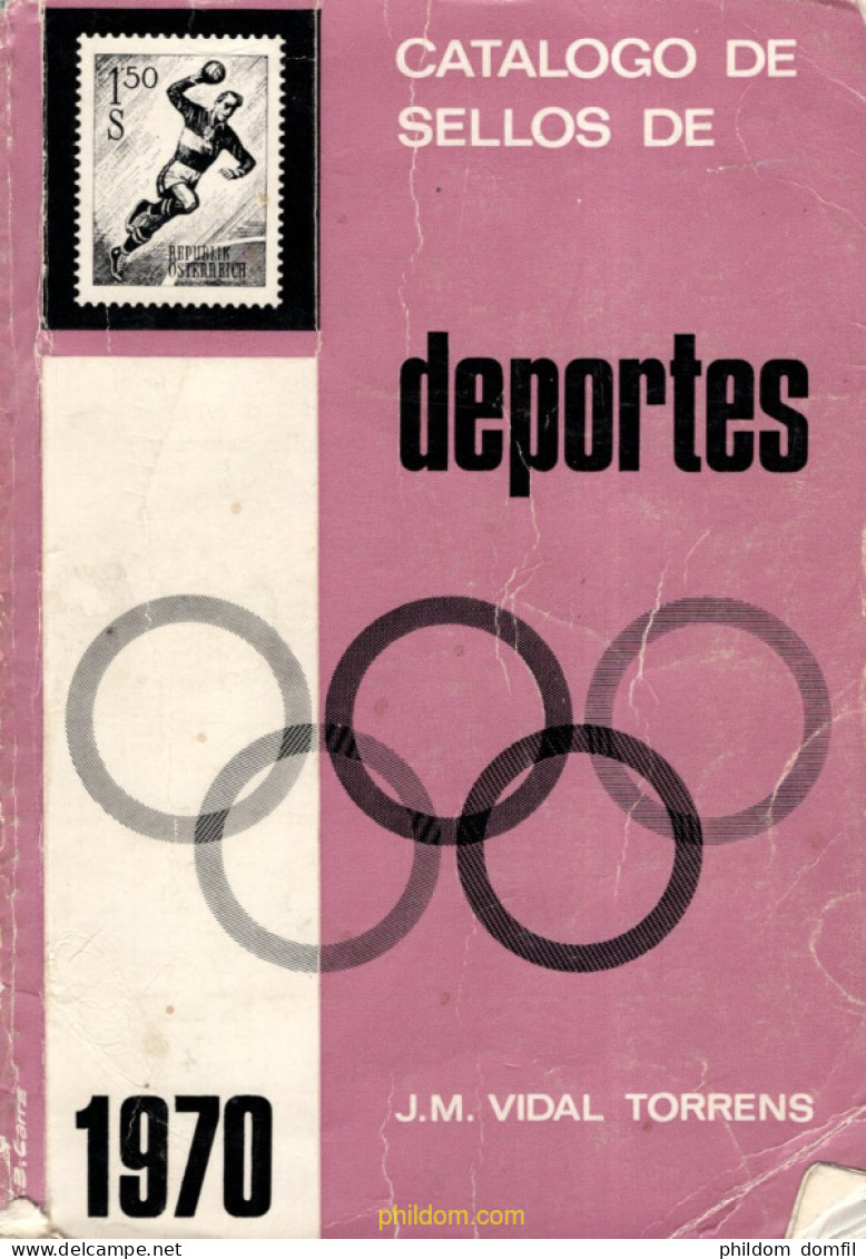 CATALOGO DE SELLOS DE DEPORTES, J M VIDAL TORRENS, 1970 - Tematiche