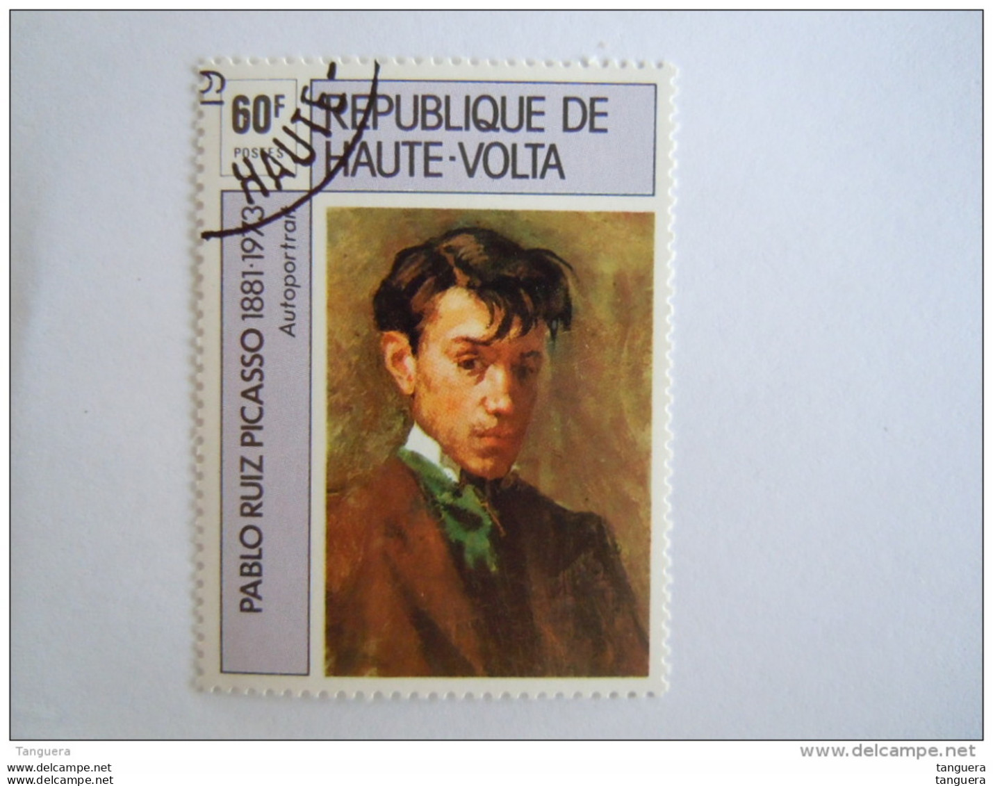 Haute-Volta Opper-Volta 1975 Tableaux Schilderijen De Pablo Ruiz Picasso Autoportrait Yv 362 O - Alto Volta (1958-1984)