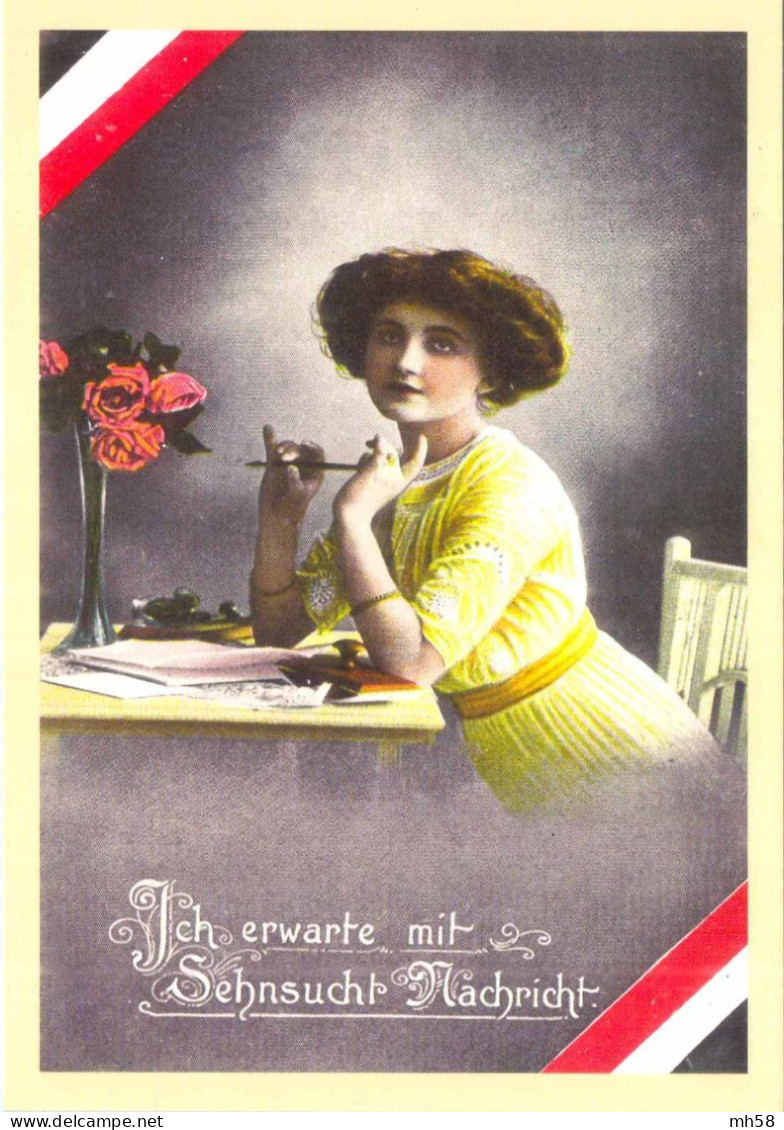 Entier FRANCE - PAP Carte Hommage Combattants 1914-1918 Neuf * - TVP Monde 20g MonTimbraMoi IDT Roses Femme écrivant - Prêts-à-poster:  Autres (1995-...)