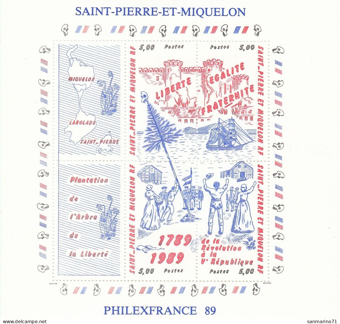 SAINT PIERRE AND MIQUELON Block 2,unused (**) - Hojas Y Bloques