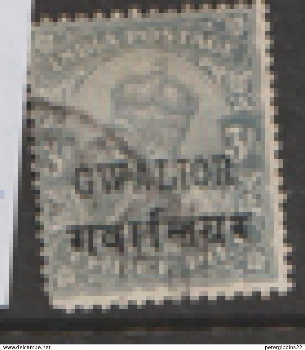 India  Gwalior  1912 SG   67c 3p  Bluish Grey    Fine Used - Gwalior