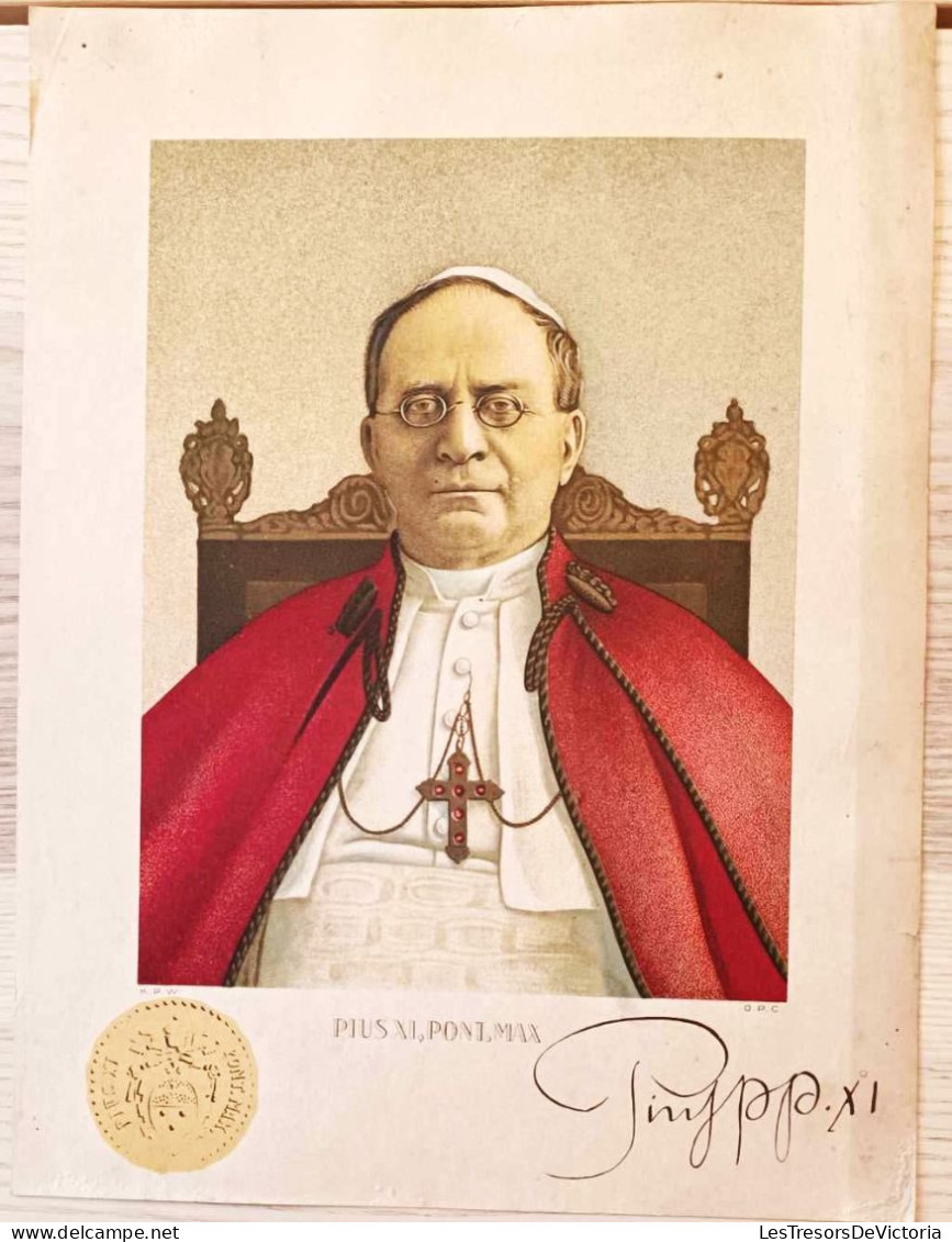 Affiche Religieuse - Dim 24/30cm - Pius XI, Pont, Max - Pape - Manifesti