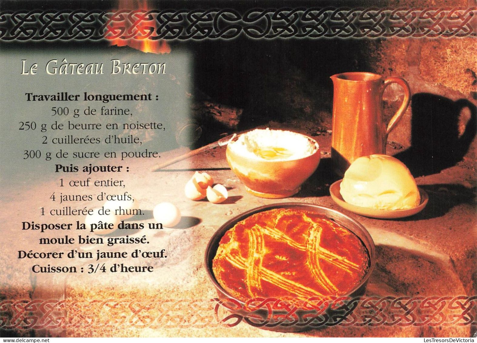 RECETTES - CUISINES - Le Gâteau Breton - Carte Postale - Recetas De Cocina