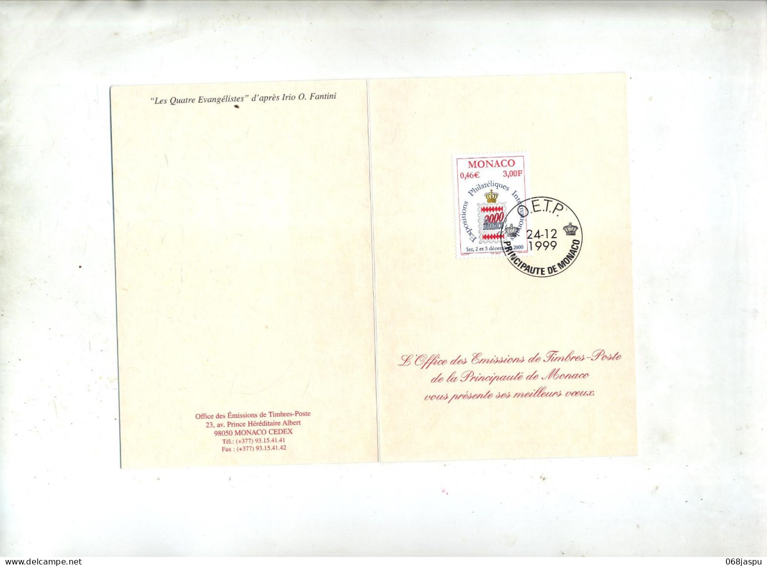 Carte De Voeux  Cachet O E T P - Brieven En Documenten