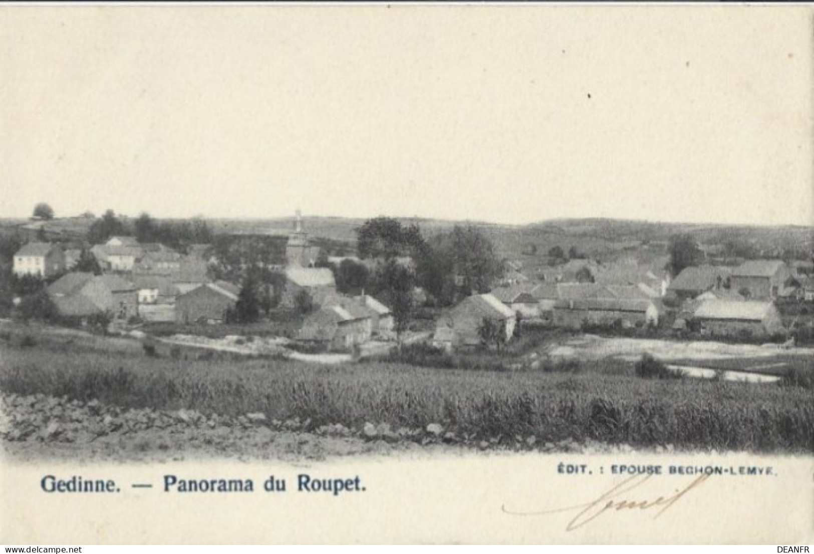 GEDINNE : Panorama Du Roupet. Carte Rare, Carte Impeccable. - Gedinne