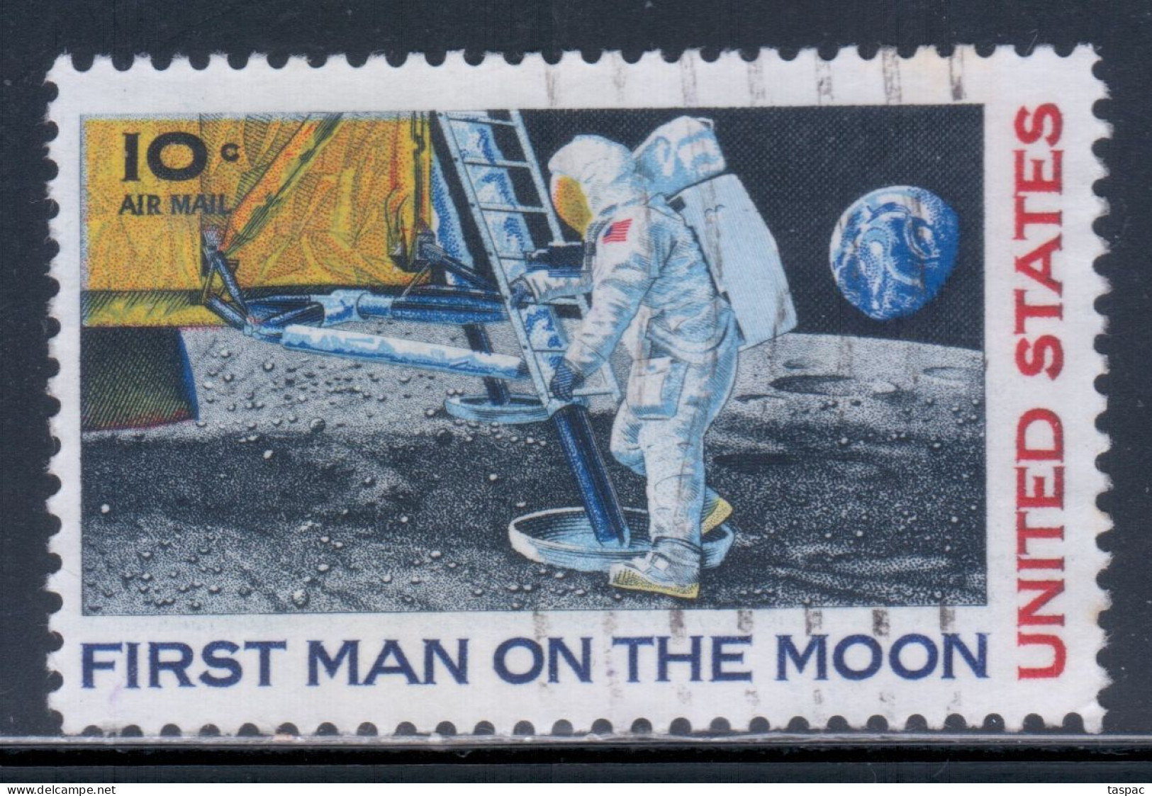 United States 1969 Mi# 990 Used - First Man On The Moon / Space - Etats-Unis
