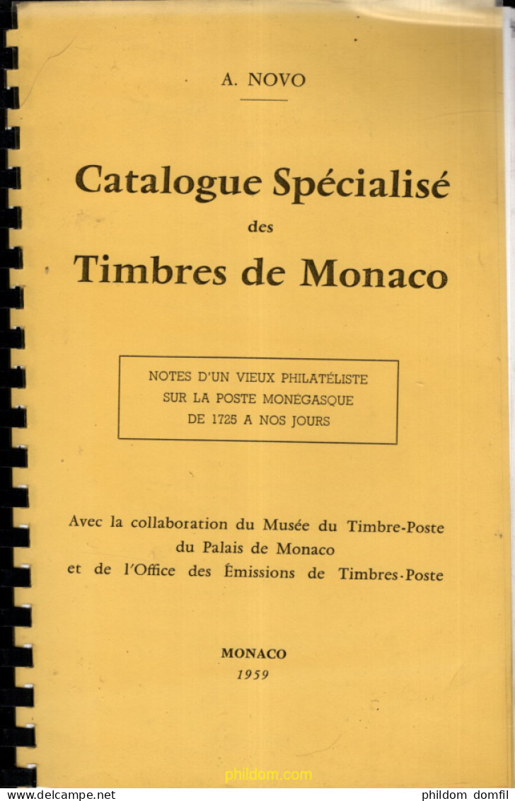 Catalogue Spécialise Des Timbres De Monaco 1959 - Topics