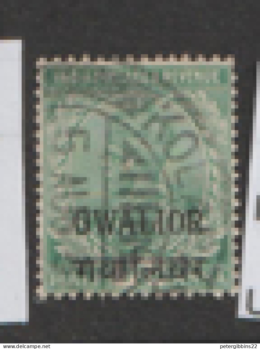 India  Gwalior  1912 SG   68a 1/2a   Emerald   Fine Used - Gwalior