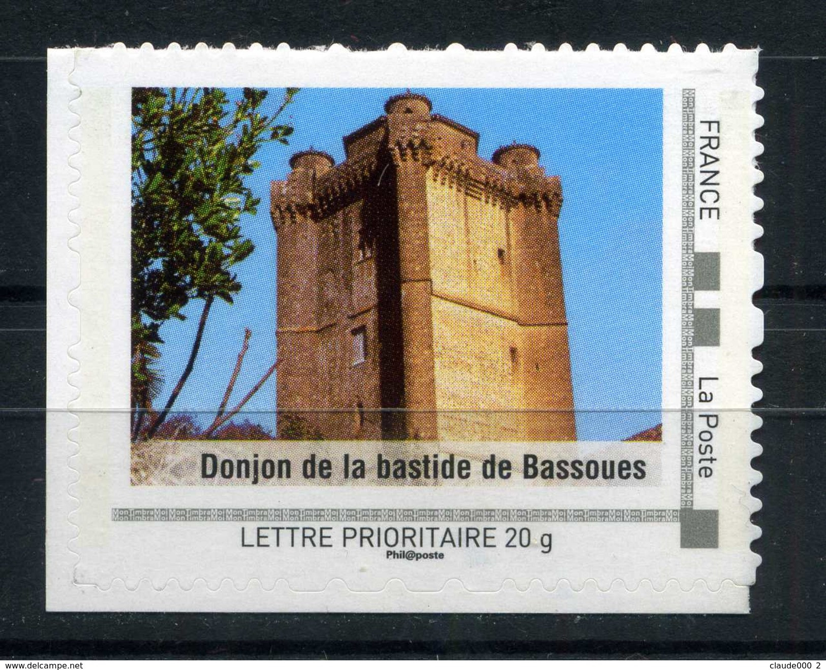 Donjon De La Bastide De BASSOUES Adhésif Neuf ** . Collector " MIDI-PYRENEES "  2009 - Collectors