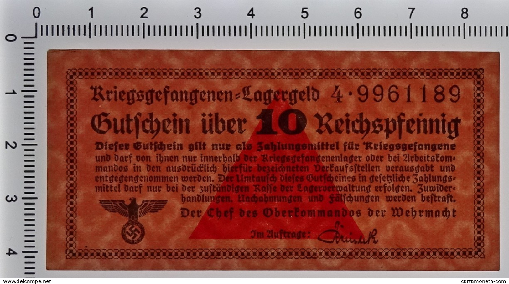 10 REICHSPFENNIG PRIGIONIERI DI GUERRA WWII GERMANIA LAGERGELD 1939-1945 QFDS - Other & Unclassified