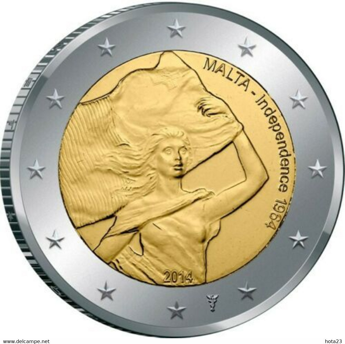 Malta 2014 Year 2 Euro Coin UNC Malta Independence 1964 - Malta