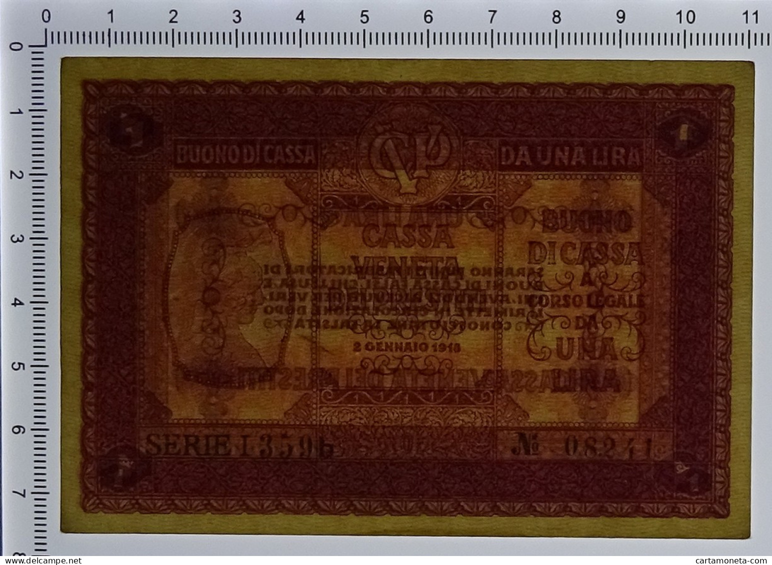 1 LIRA CASSA VENETA DEI PRESTITI OCCUPAZIONE AUSTRIACA 02/01/1918 SUP - Occupation Autrichienne De Venezia