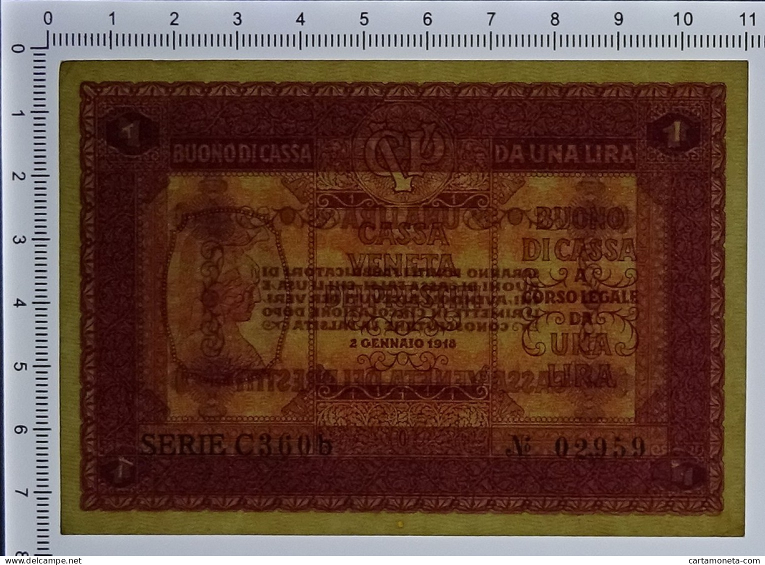 1 LIRA CASSA VENETA DEI PRESTITI OCCUPAZIONE AUSTRIACA 02/01/1918 SUP+ - Besetzung Venezia