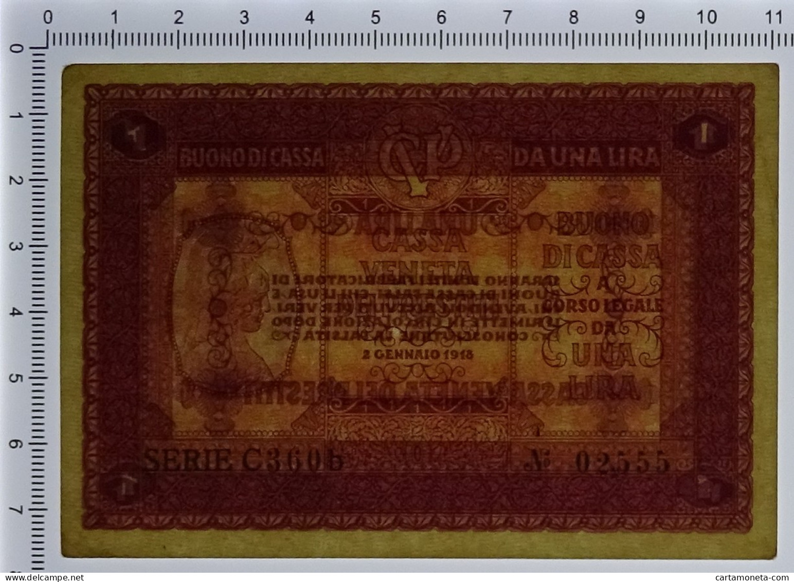 1 LIRA CASSA VENETA DEI PRESTITI OCCUPAZIONE AUSTRIACA 02/01/1918 SUP - Oostenrijkse Bezetting Van Venetië