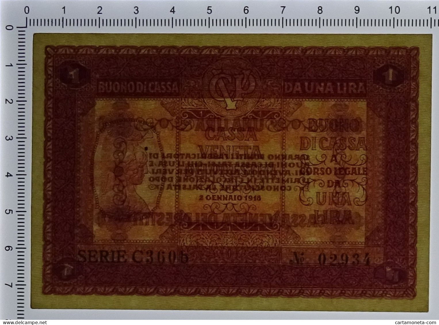 1 LIRA CASSA VENETA DEI PRESTITI OCCUPAZIONE AUSTRIACA 02/01/1918 QFDS - Occupazione Austriaca Di Venezia