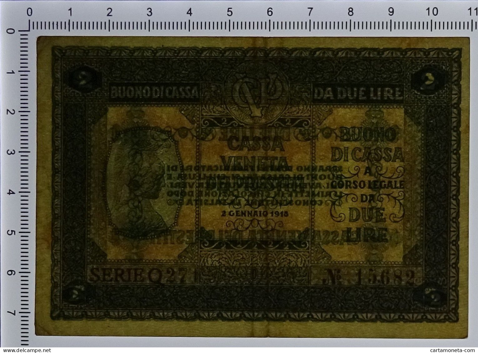 2 LIRE CASSA VENETA DEI PRESTITI OCCUPAZIONE AUSTRIACA 02/01/1918 BB+ - Austrian Occupation Of Venezia