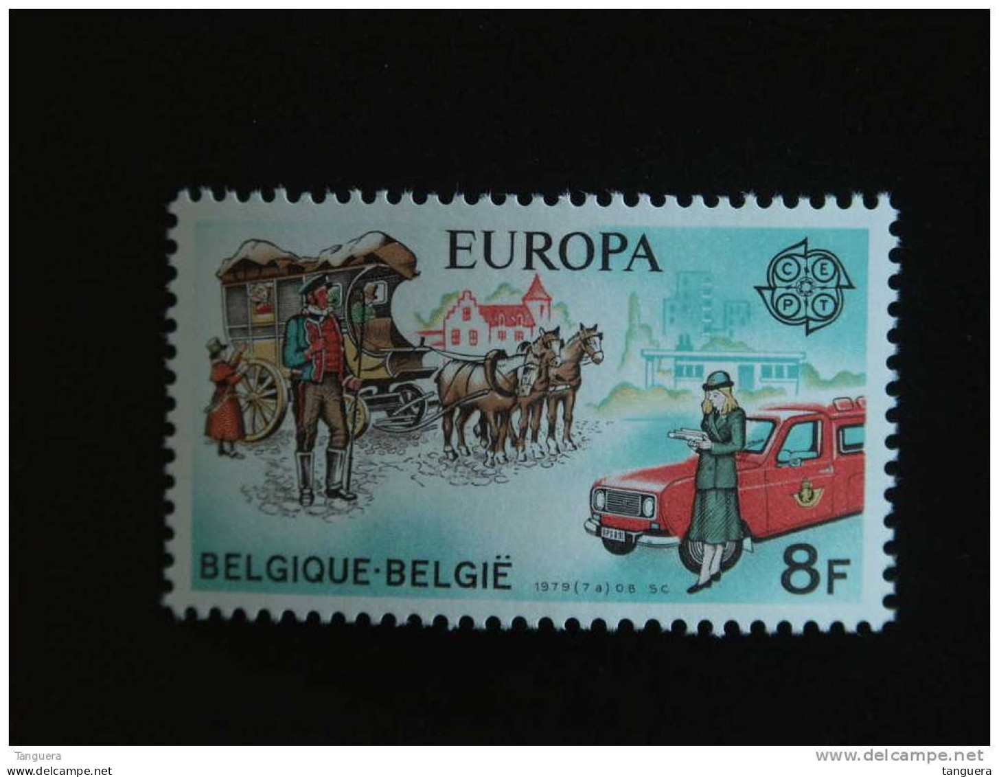 België Belgique Belgium 1979 Europa Postgeschiedenis Postkoets Auto Histoire Transport Postal Yv 1925 COB 1930 MNH ** - Posta