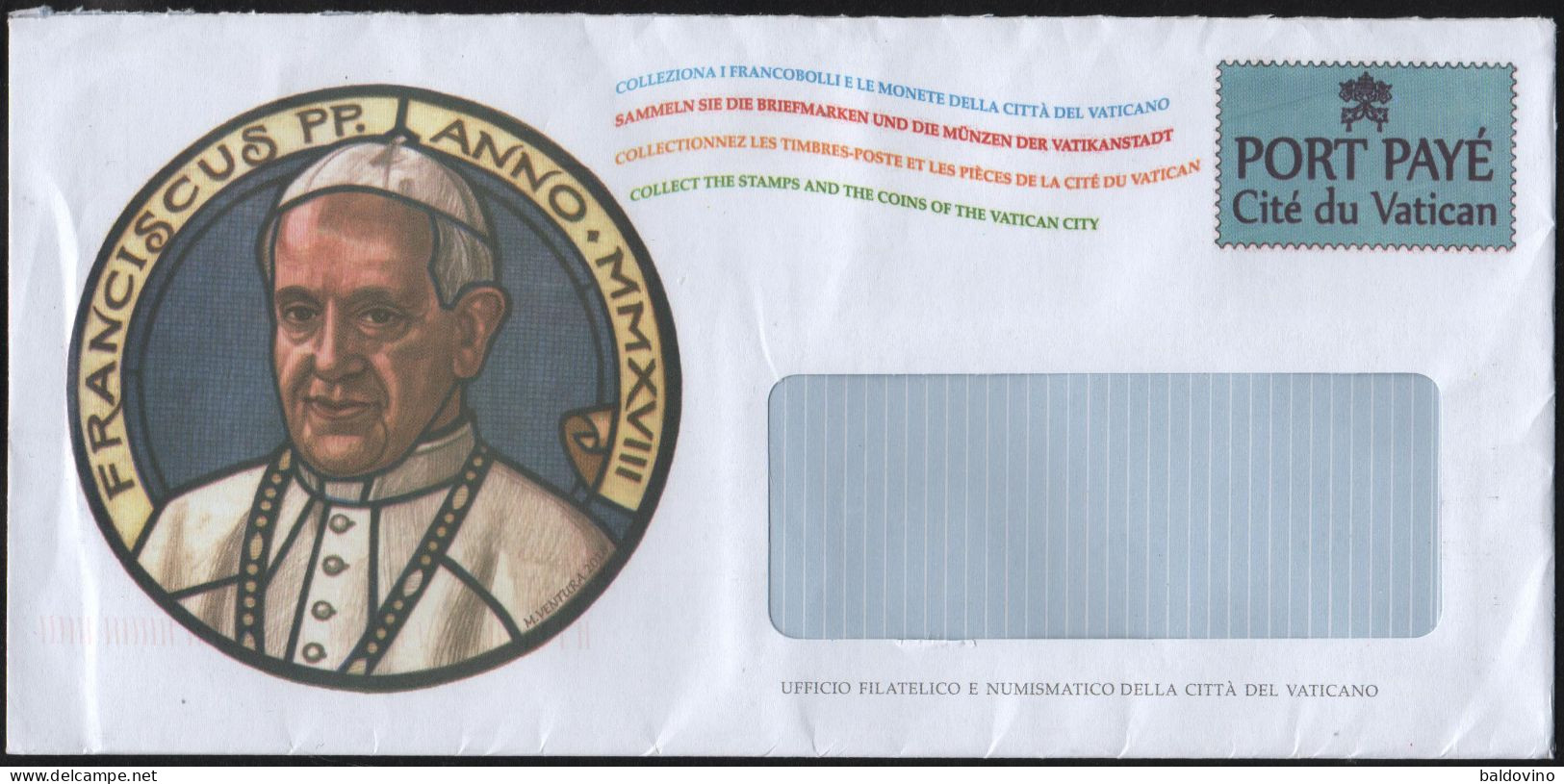 Vaticano 2014/21 8 Buste Filateliche Viaggiate - Entiers Postaux