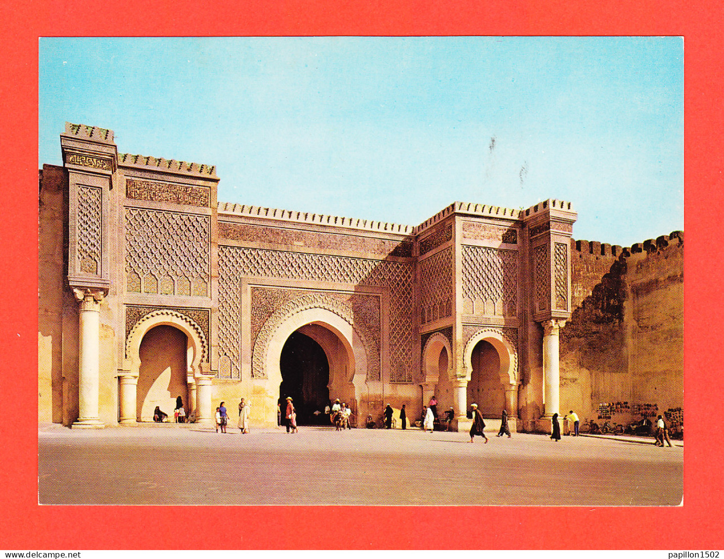 E-Maroc-68P MEKNES, Bab Mansour, Animation, BE - Meknes