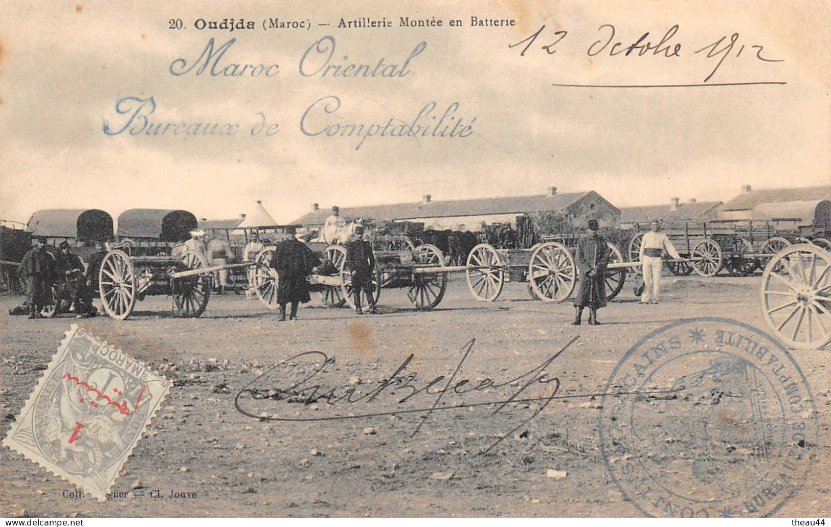 MAROC  -  OUDJDA  -  Artillerie Montée En Batterie  -  Militaires - Sonstige & Ohne Zuordnung