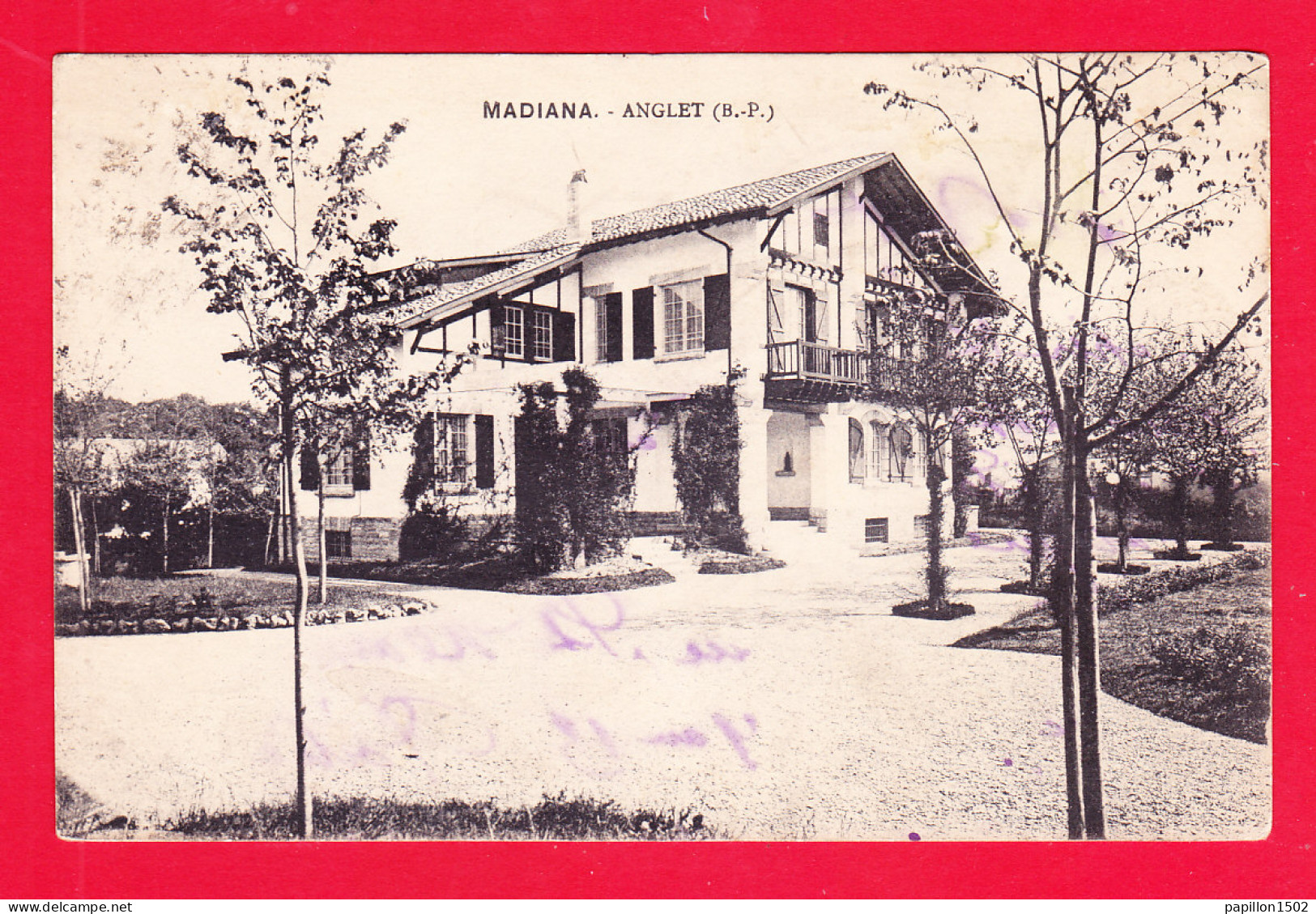 F-64-Anglet-228PA1 La Villa MADIANA, Vue Latérale, Cpa  - Anglet