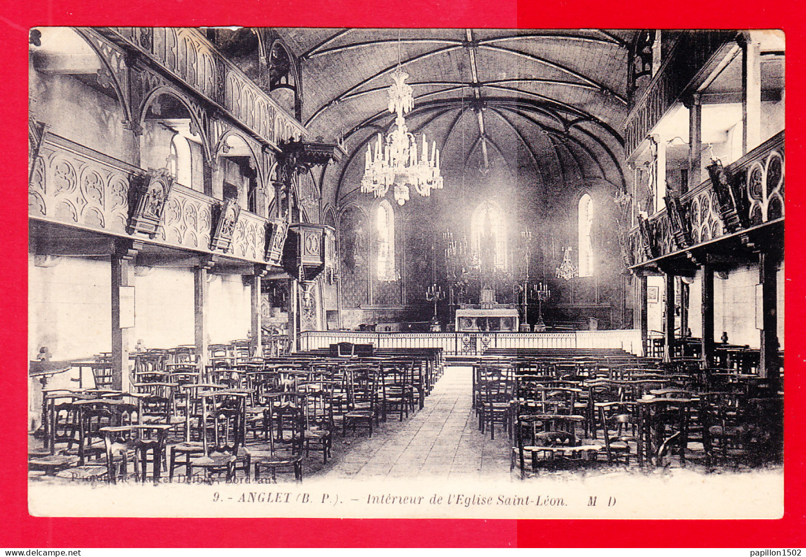 F-64-Anglet-322PA1   Intérieur De L'église Saint Léon, Cpa BE - Anglet