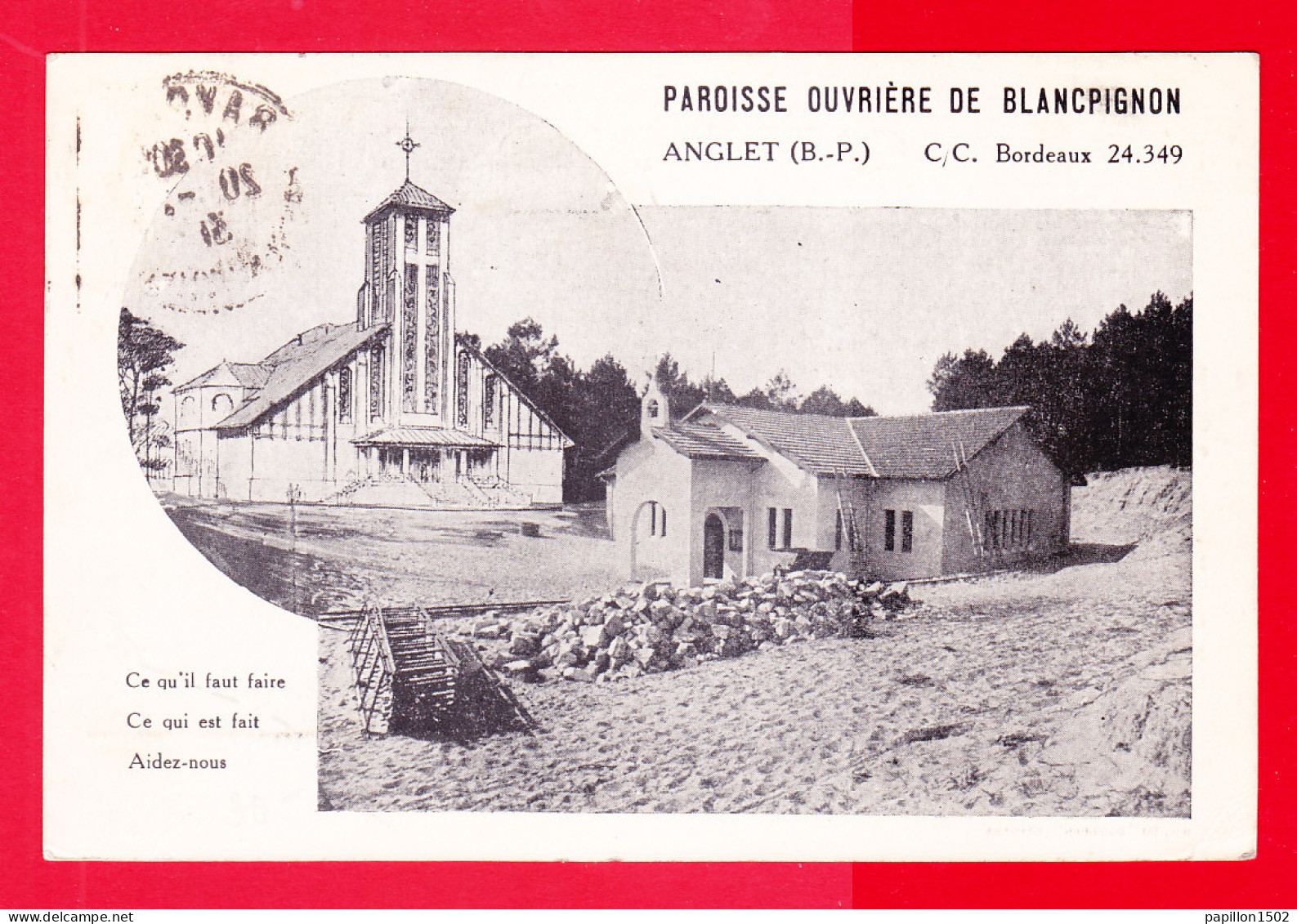 F-64-Anglet-321PA1  Paroisse Ouvrière De Blancpignon,  Demande D'aide, Cpa  - Anglet