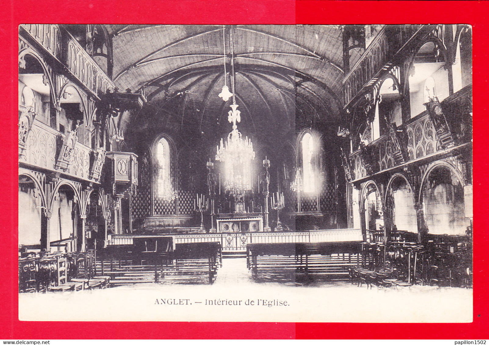 F-64-Anglet-325PA1  Intérieur De L'église, Cpa BE - Anglet