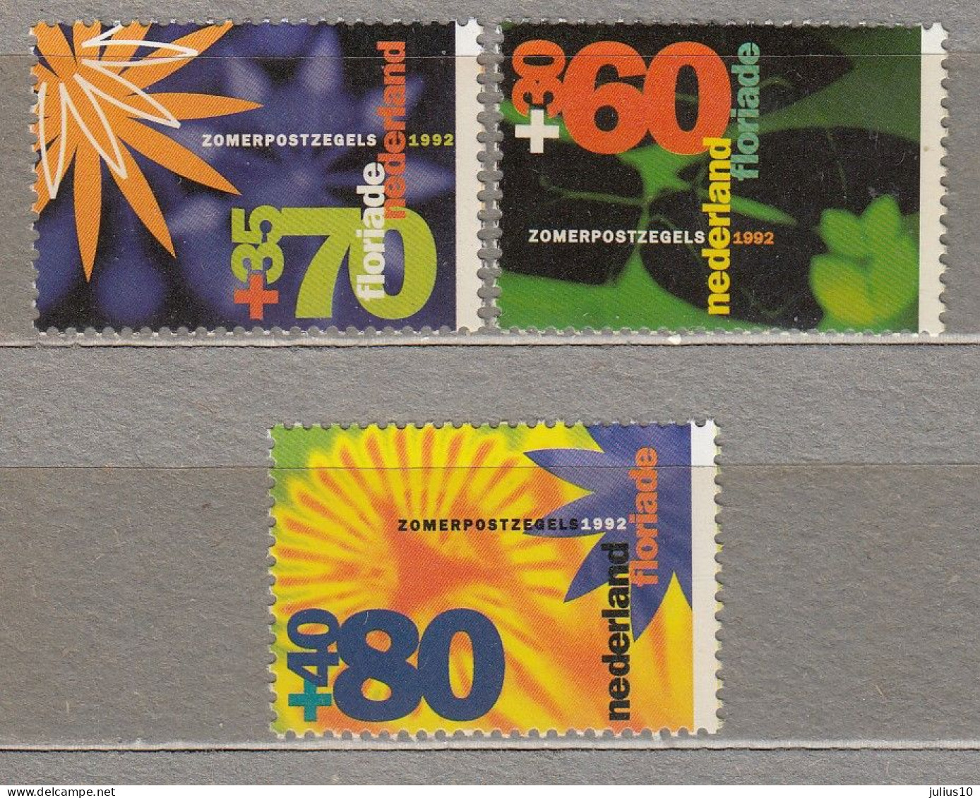 Flowers 1992 Netherlands MNH(**) Mi 1436-1438 #34135 - Unused Stamps