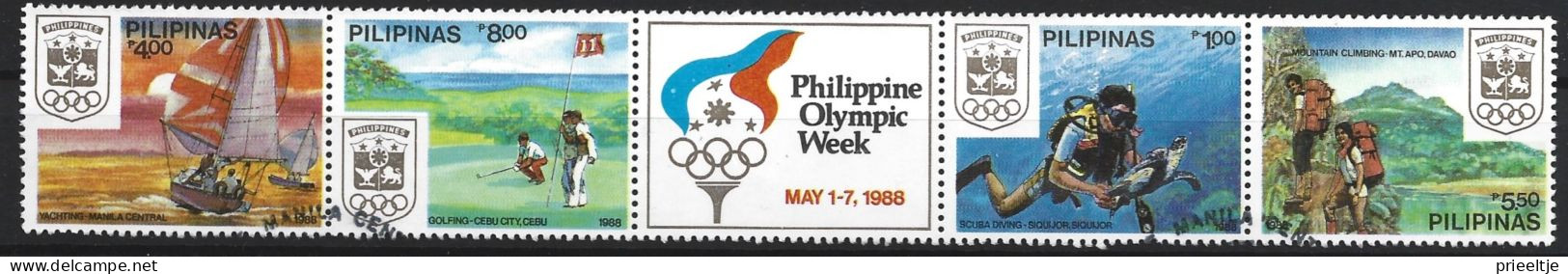 Philippines 1988  Philippine Olympic Week Strip Y.T. 1623+1625/1627 (0) - Filippijnen