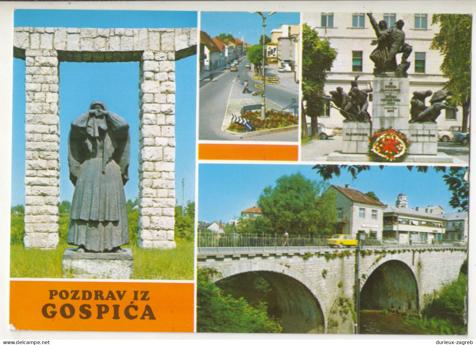 Gospić Old Postcard Posted 1981  PT240401 - Croatia