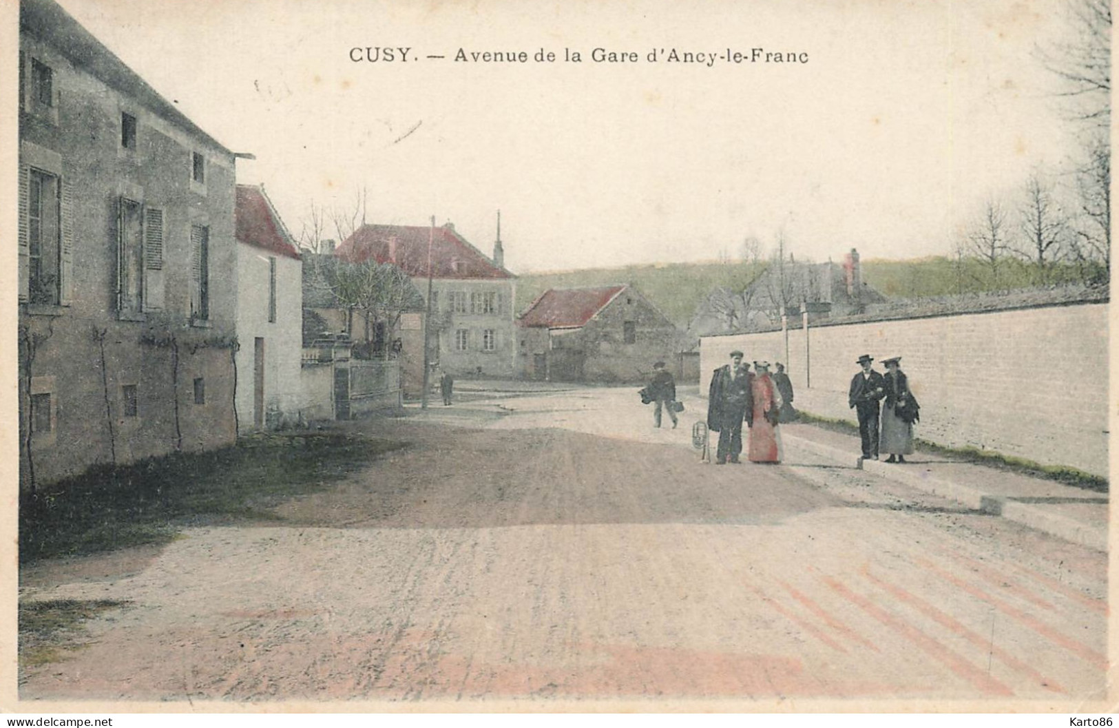 Cusy , Ancy Le Franc * 1904 * Avenue De La Gare D'Ancy Le Franc * Villageois - Ancy Le Franc
