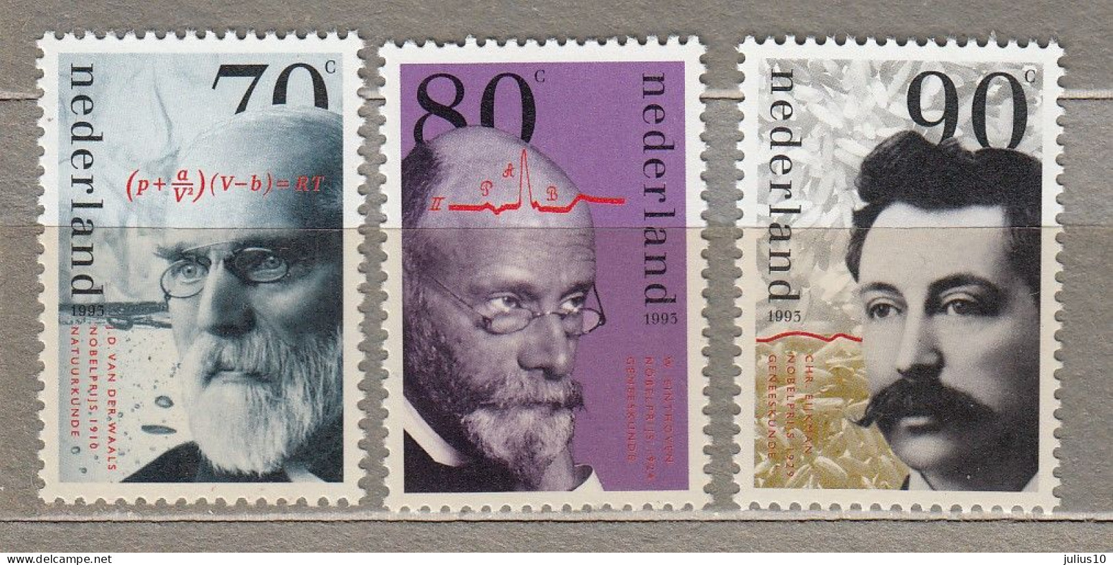 Nobel Prize Laureates 1993 Netherlands MNH(**) Mi 1484-1486 #34137 - Nobelprijs