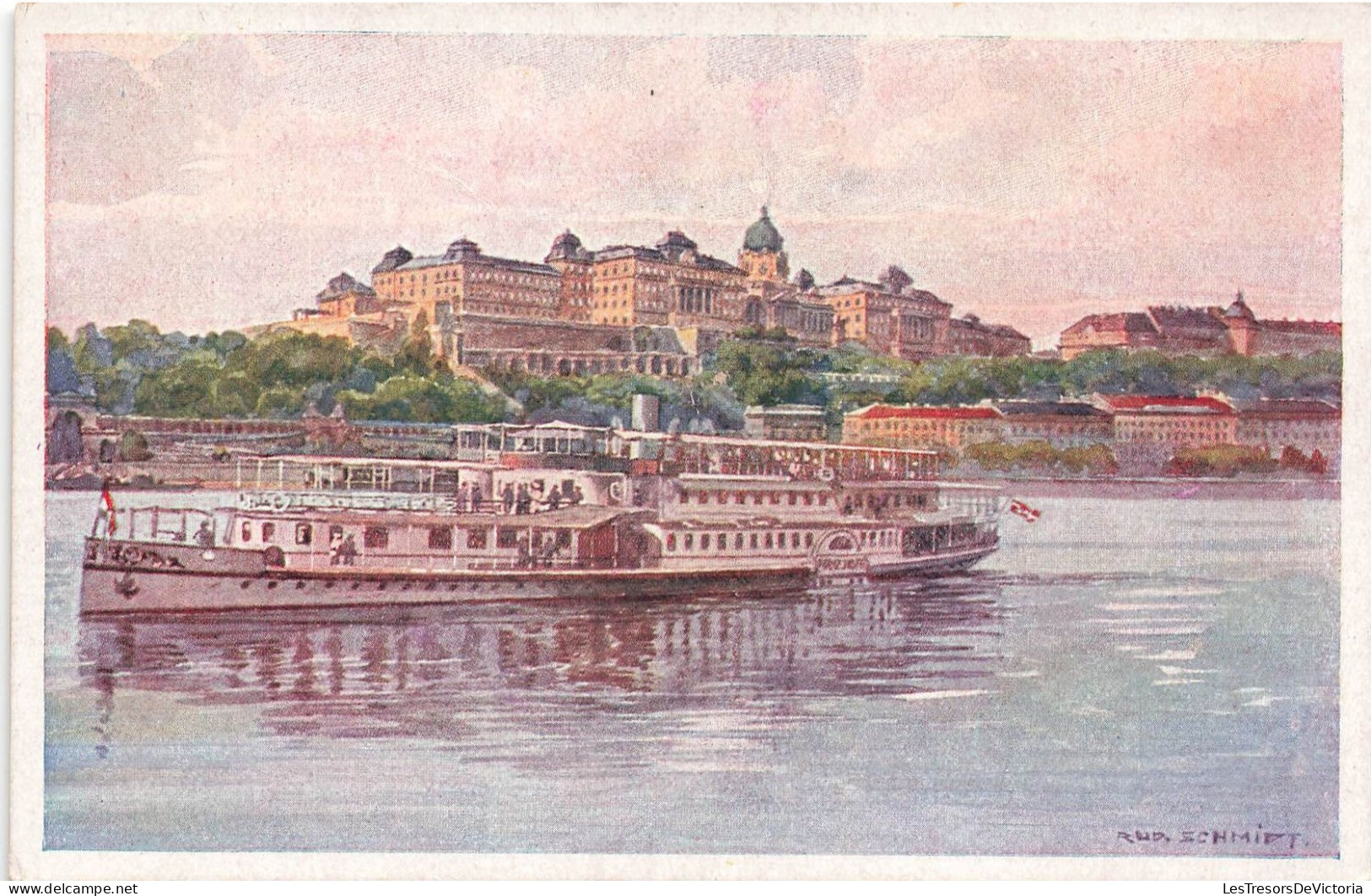 HONGRIE - Budapest - Kiralyi Var-Erste K K Priv -Donau Dampfschiffahrts Gesellschaft - Colorisé - Carte Postale Ancienne - Ungarn