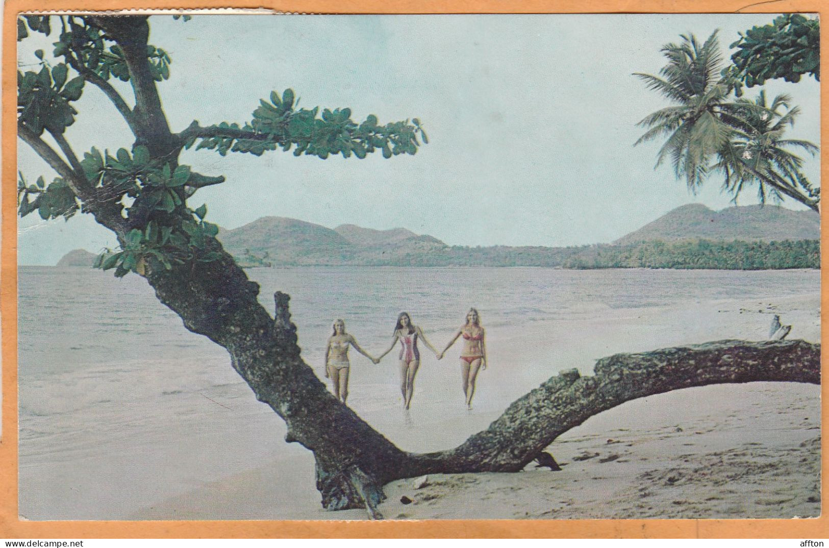 Saint Lucia Old Postcard Mailed - Santa Lucia