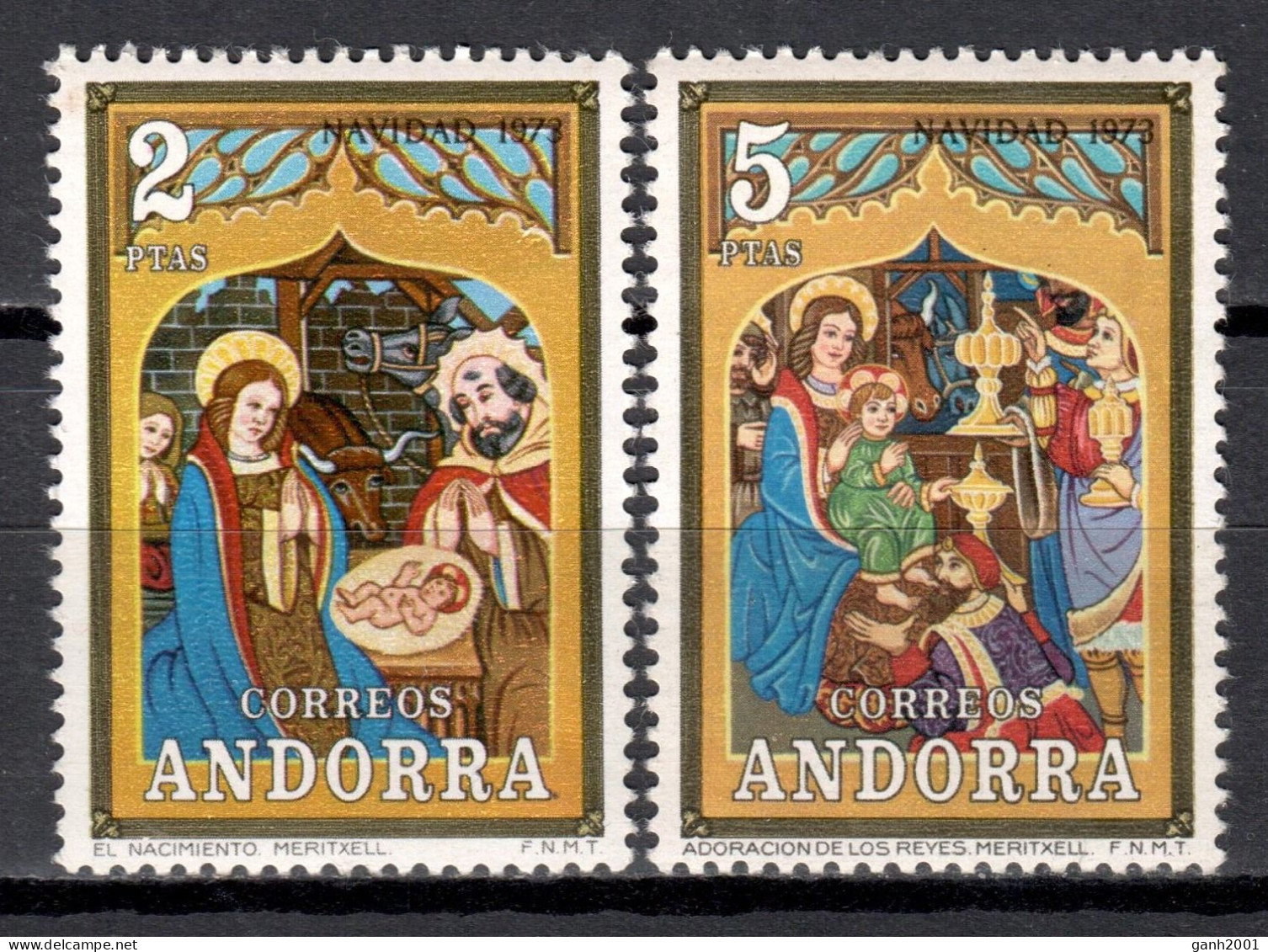 Andorra 1973 / Christmas MNH Navidad Nöel Weihnachten Natal / Il37  38-42 - Weihnachten