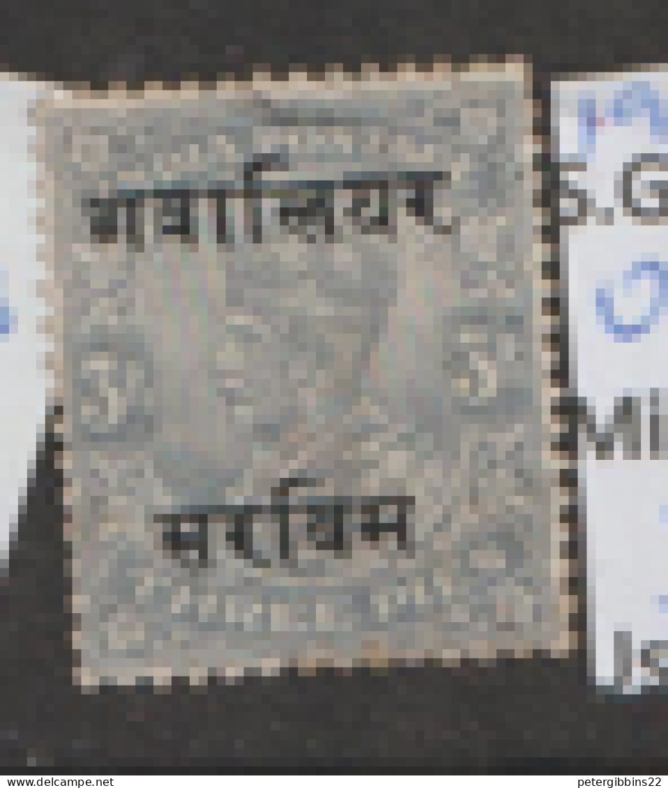 India  Gwalior Official   1913   SG  051  3p   Fine Used - Gwalior