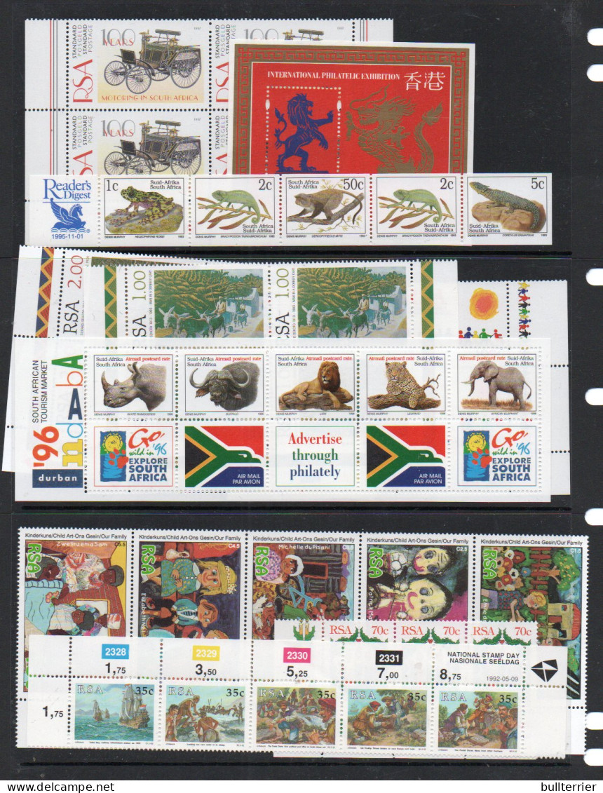 SOUTH AFRICA - MNH SELECTIONS OF STAMPS, SETS, AND S/SHEETS ,MINT NEVERIHNGED, SG CAT £161 - Nuevos